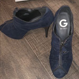 G by guess heels 6.5 in navy suede